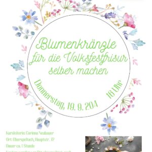 Wir binden uns ein Haarkränzle fürs Volksfest