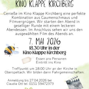 Ausflug zum Kino Klappe in Kirchberg/Jagst (Kooperation mit LandFrauen Oberspeltach)